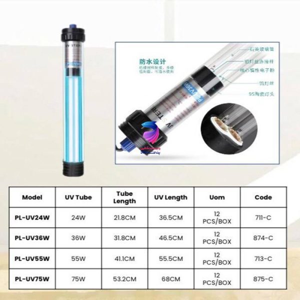 لامپ یووی آکواریوم PL-UV55W سوبو - Image 4